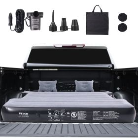 VEVOR Truck Bed Air Mattress, for 5.5-5.8 ft Full Size Short Truck Beds, Inflatable Air Mattress Camping Bed with 12V Air Pump 2 Pillows, Carry Bag, f