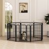 Dog Playpen Outdoor, 8 Panel Dog Fence 31.'' Pet Pen for Small Dogs Pet Exercise Pen for Puppy/Rabbit/Small Animals Portable Playpen for RV Camping Ga