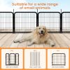 Dog Playpen Outdoor, 8 Panel Dog Fence 31.'' Pet Pen for Small Dogs Pet Exercise Pen for Puppy/Rabbit/Small Animals Portable Playpen for RV Camping Ga