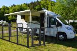 Dog Playpen Outdoor, 8 Panel Dog Fence 31.'' Pet Pen for Small Dogs Pet Exercise Pen for Puppy/Rabbit/Small Animals Portable Playpen for RV Camping Ga