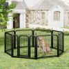Dog Playpen Outdoor, 8 Panel Dog Fence 31.'' Pet Pen for Small Dogs Pet Exercise Pen for Puppy/Rabbit/Small Animals Portable Playpen for RV Camping Ga