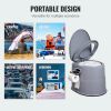 VEVOR Portable Toilet for Camping, Porta Potty with 1.3 Gal Detachable Inner Bucket & Removable Paper Holder, Commode with Dual Lids, Travel Toilet fo