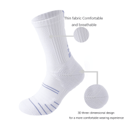 Men Compression Running Socks Quarter Crew Athletic Cushioned Breathable Anti Blister Sweat Odor For Running Hiking Cycling Fitness (Group: Men, Color: Color1)