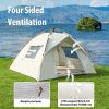 All-season tent, portable folding fully automatic camping tent, two-person/four-person camping tent, waterproof material, windproof, essential for cam